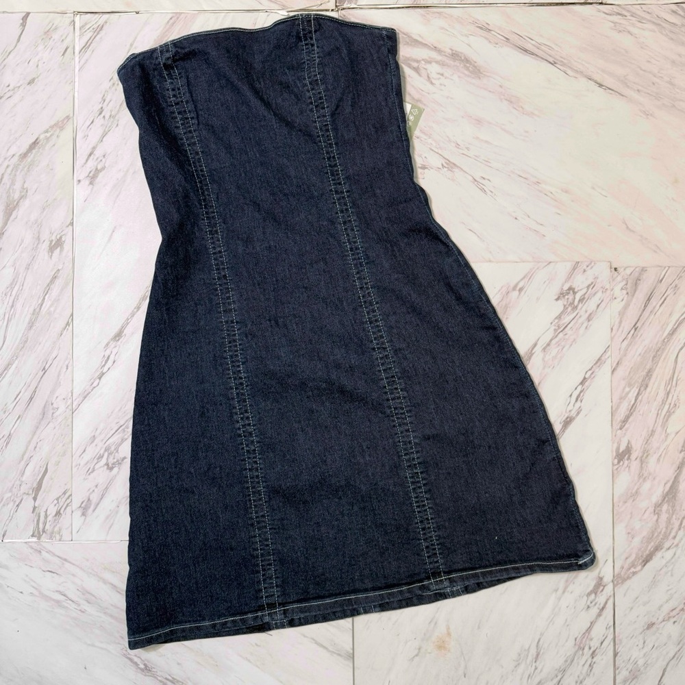 NEW! Denim Strapless Dress